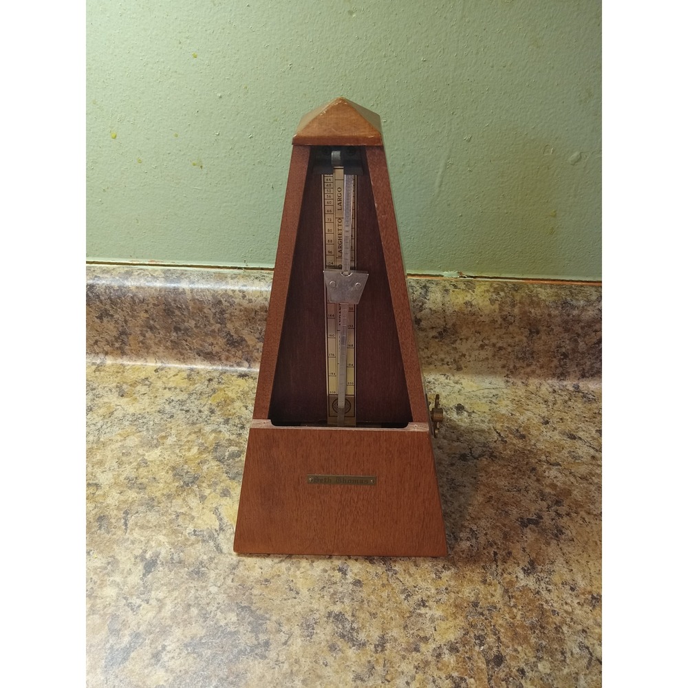 Seth Thomas Vintage Wood Metronome Model E873-006 Wind Up Mechanical USA Made